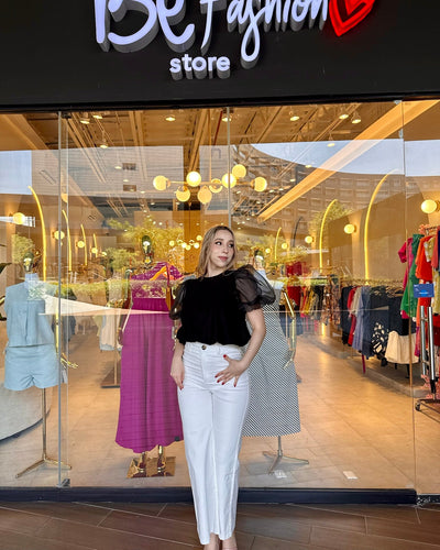 Blusa con mangas abullonadas - Be Fashion Store
