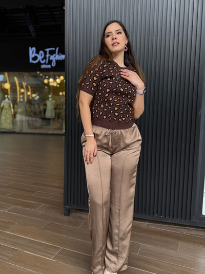 Blusa de punto suéter animal print - Be Fashion Store