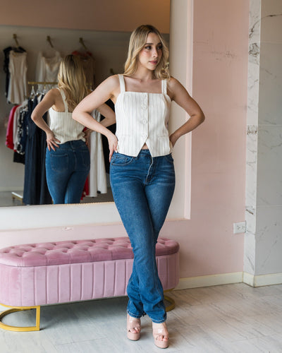 Blusa tipo chaleco a rayas - Be Fashion Store