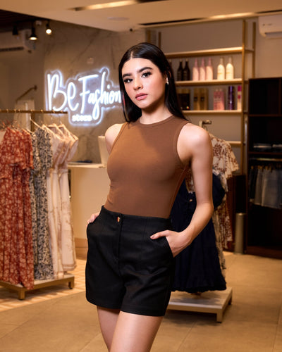 Body de punto de cuello redondo - Be Fashion Store