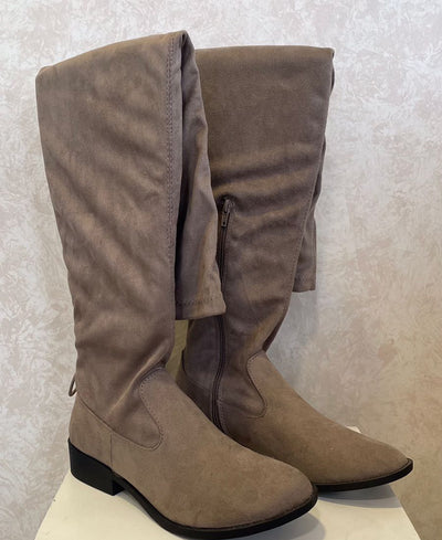 Botas Largas Over - the - Knee Taupe - Be Fashion Store
