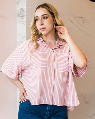 Camisa holgada con bolsillo - Be Fashion Store