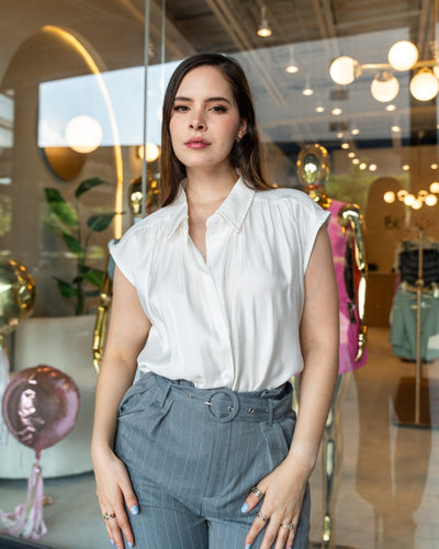 Camisa solida sin mangas - Be Fashion Store