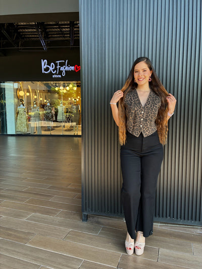 Chaleco corto animal print - Be Fashion Store