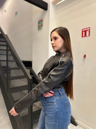 Chaqueta moto de piel sintética - Be Fashion Store