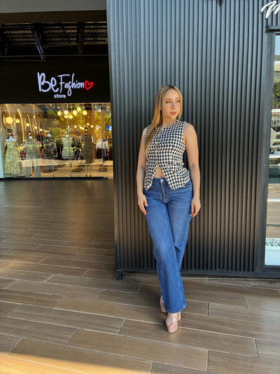 Jeans recto deslavado loose fit - Be Fashion Store