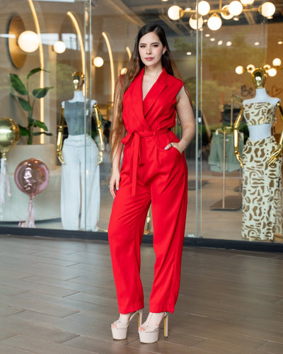 Jumpsuit blazer sin mangas - Be Fashion Store