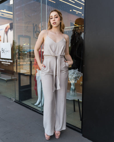 Jumpsuit cami textura anudado - Be Fashion Store