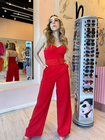 Jumpsuit corset y cinturón - Be Fashion Store