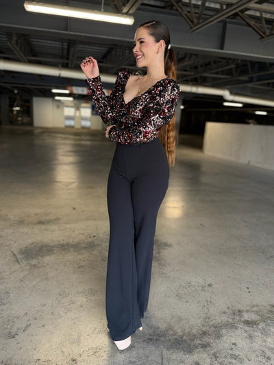 Jumpsuit top de lentejuelas multicolor - Be Fashion Store