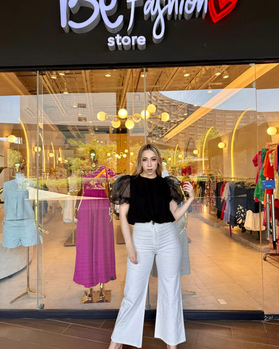 Pantalón rectos de cintura alta - Be Fashion Store