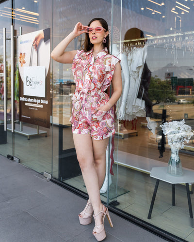 Romper pasley con lazo - Be Fashion Store