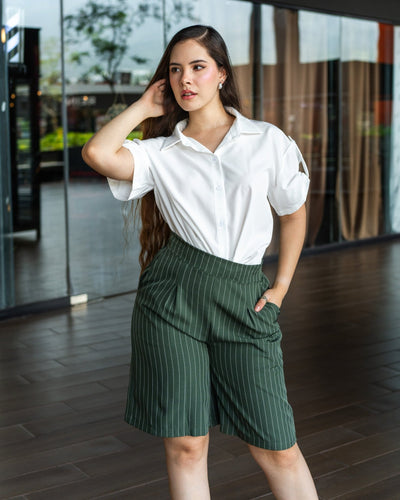 Short largos sastre a rayas - Be Fashion Store