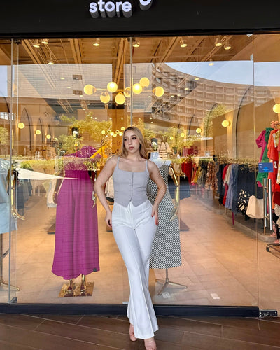 Top crop de tirantes y escote cuadrado - Be Fashion Store