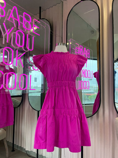 Vestido corto seccionado corrugado - Be Fashion Store