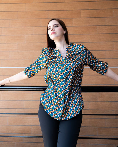 Camisa rombos multicolor - Be Fashion Store