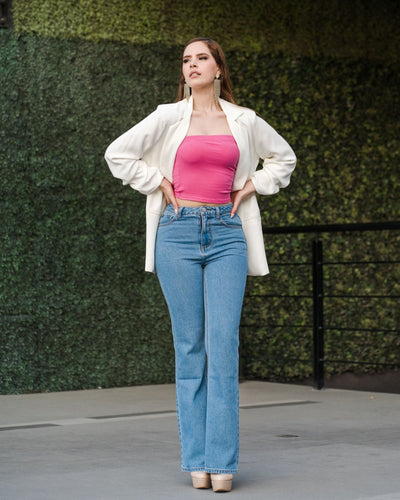 Jeans acampanados urban high waist - Be Fashion Store
